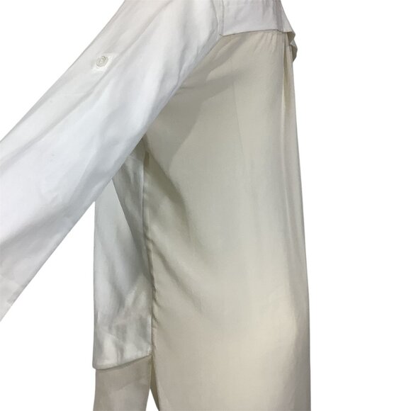 BCBGMAXAZRIA Asymmetrical Shirt with Mandarin Collar - Picture 3 of 4